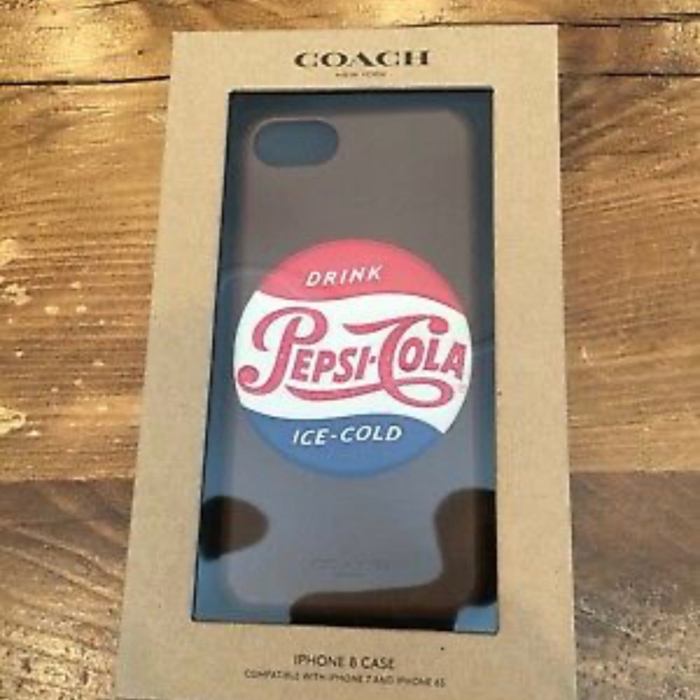 Coach Pepsi iPhone 8 | iPhone 6s| iPhone 7 pepsi cola case leather